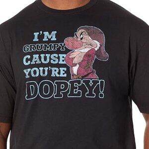 Disney Big & Tall Princesses “Grumpy Cause” Men’s Tee – Black – Size Large Tall